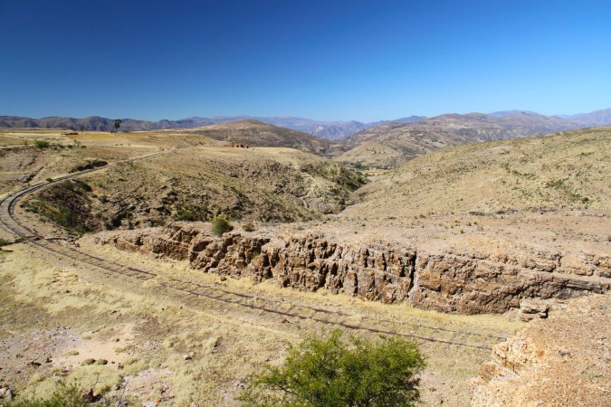 The old railway, it would make a spectacular rail journey, Tarabuco, Bolivia