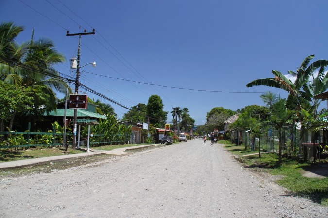 Main street in Cahuita, Costa Rica
