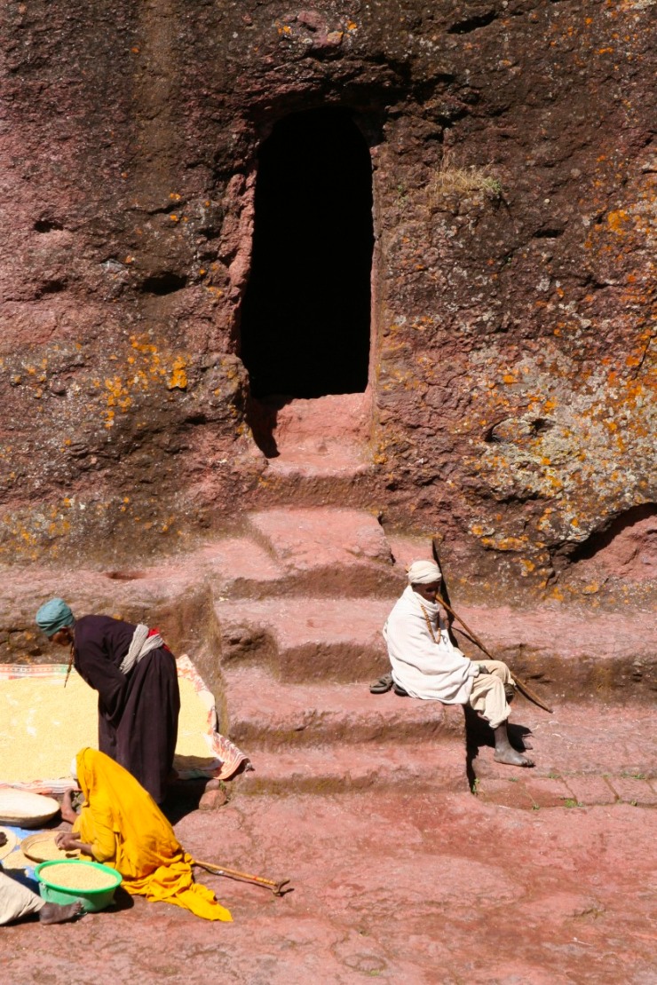 Ancient passageway, Lalibela, Ethiopia, Africa